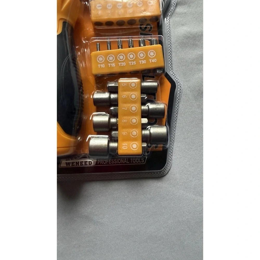 WENEED 19 Piece Tool Set with 180 Degree Pivoting Ratchet Neck Socket Wrench Set